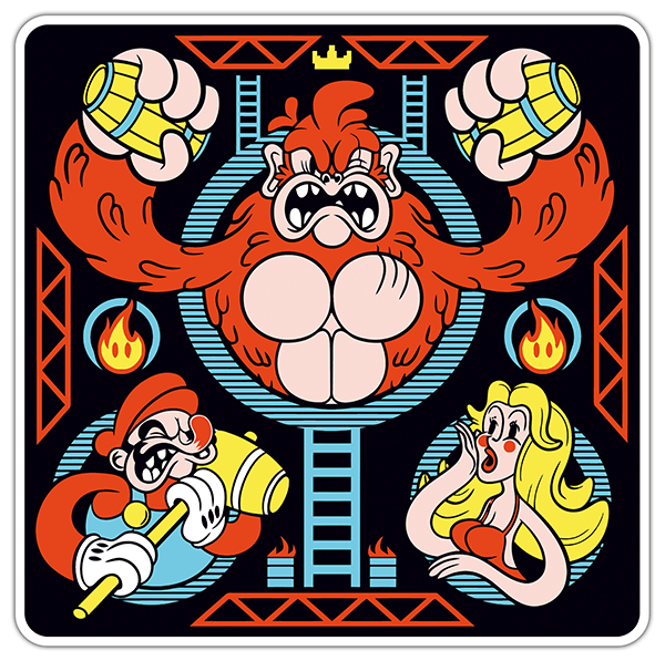 Pegatinas: Mario contra Donkey Kong