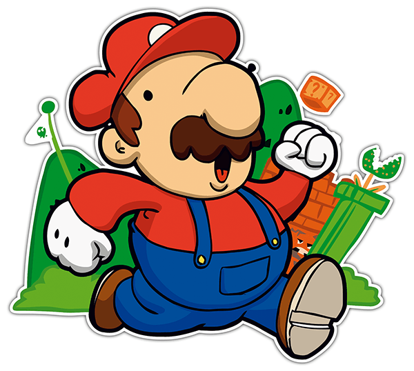 Pegatinas: Super Mario Cartoon