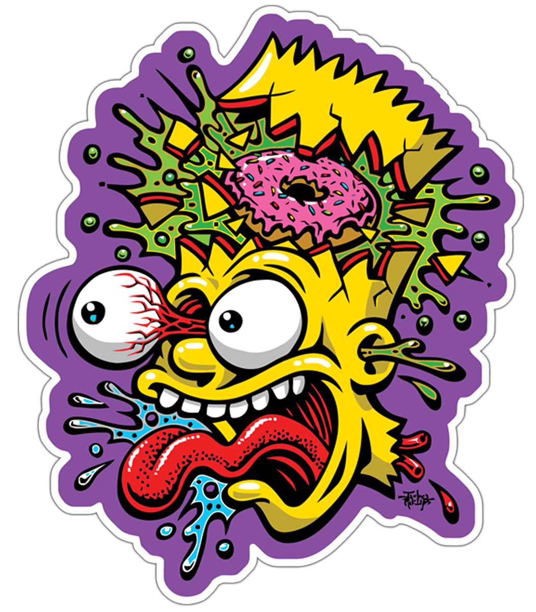 Pegatinas: Bart simpson descompuesto