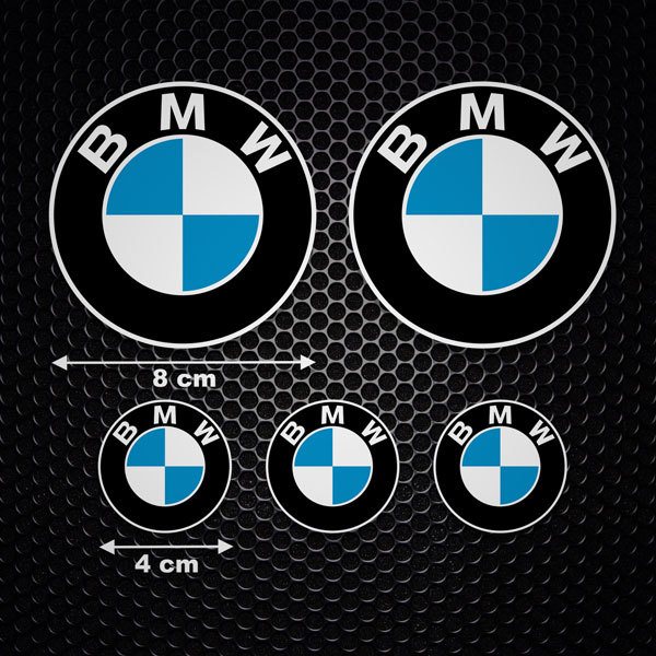 Set 5X Pegatinas BMW Logo