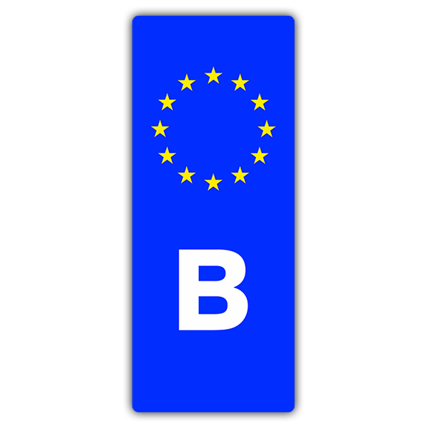 Pegatinas: Matrícula Bélgica