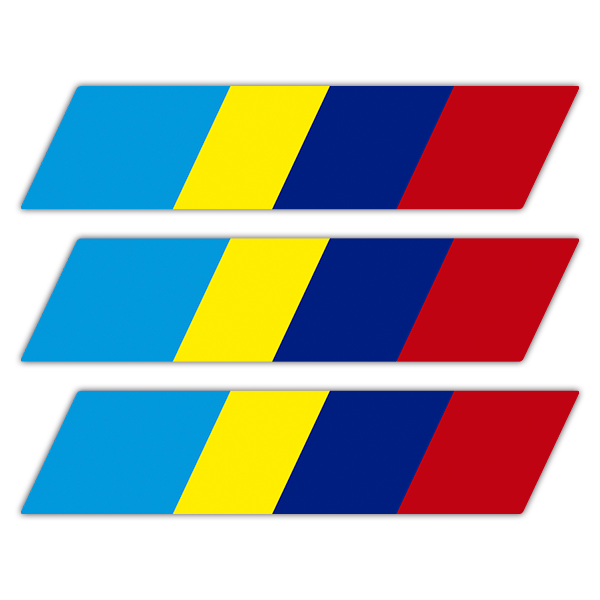 Pegatinas: Set 3X franjas Peugeot Sport