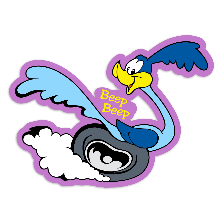 Pegatinas: Correcaminos Rueda Beep Beep