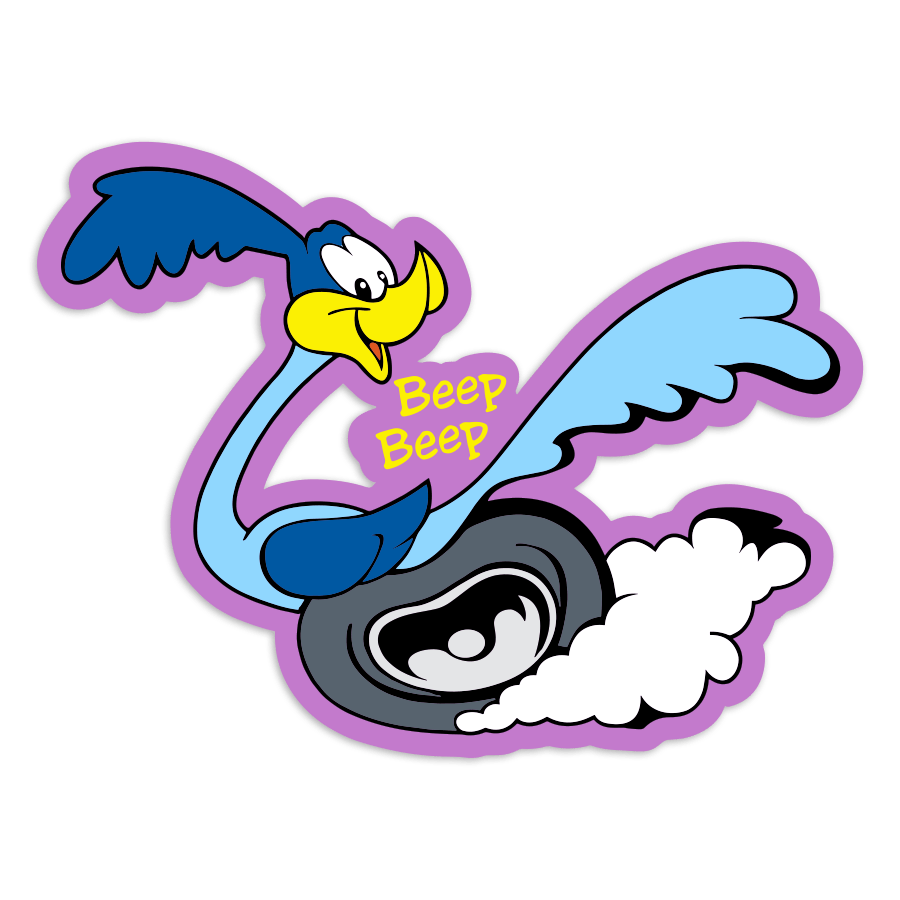 Pegatinas: Correcaminos Rueda Izquierda Beep
