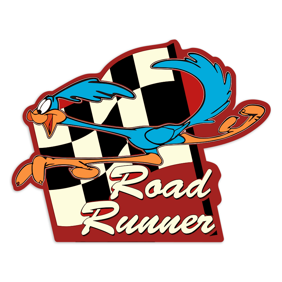 Pegatinas: Road Runner Bandera Izquierda