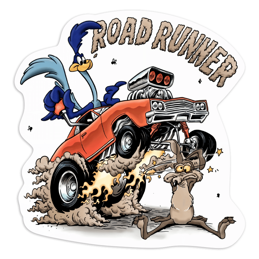 Pegatinas: ROAD RUNNER Hot Rod vs Coyote