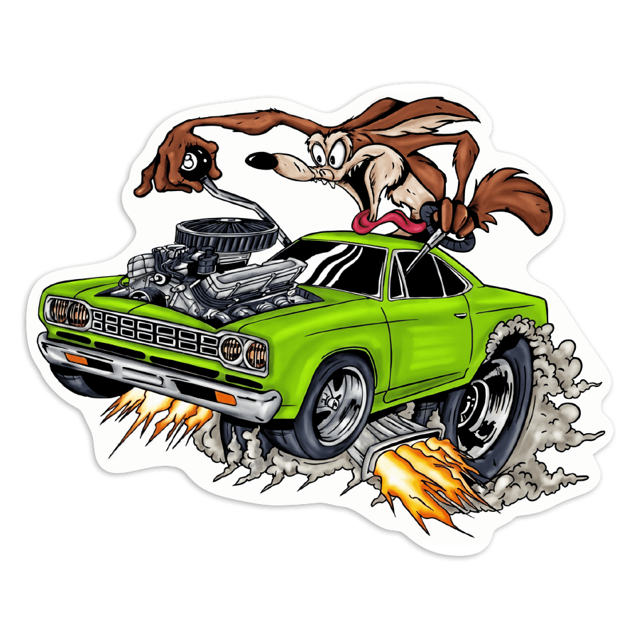 Pegatinas: Coyote Muscle Car Verde Bola 8
