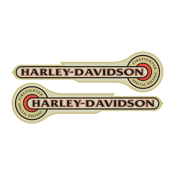 Pegatinas: Harley Davidson, Fire Fighter