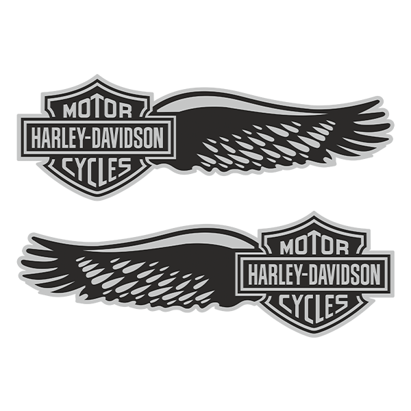 Pegatinas: Kit Harley Davidson alas