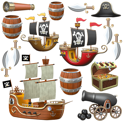 Vinilos Infantiles: Kit Adhesivos Pirata