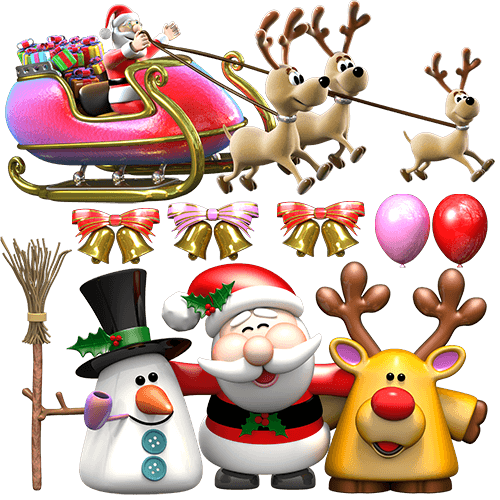 Vinilos Decorativos: Kit de Navidad Papá Noel