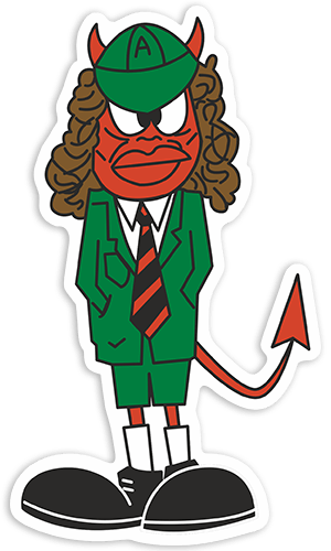 Pegatinas: Caricatura Angus Young