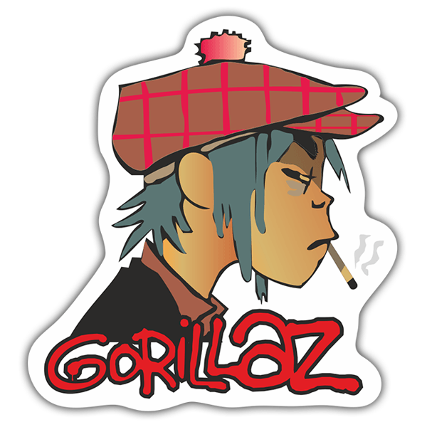 Pegatinas: Gorillaz 2-D Boina