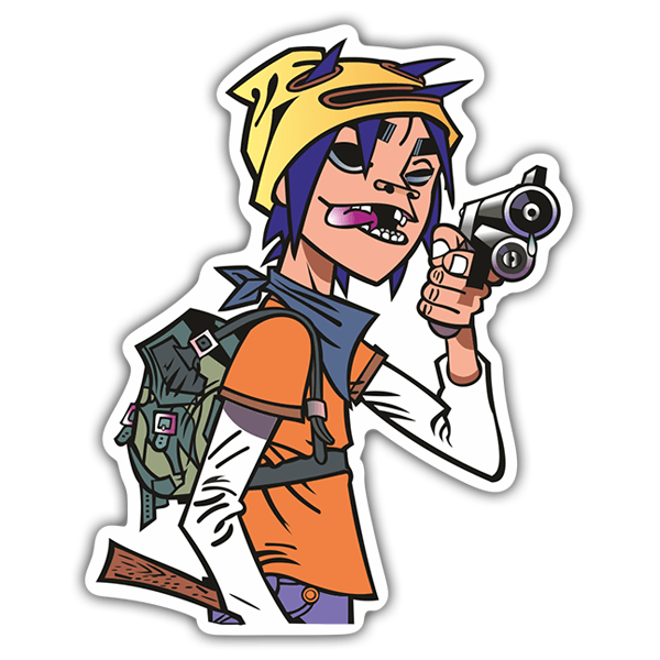 Pegatinas: Gorillaz 2-D Pistola