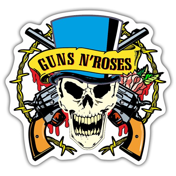 Pegatinas: Guns N' Roses Calavera Color