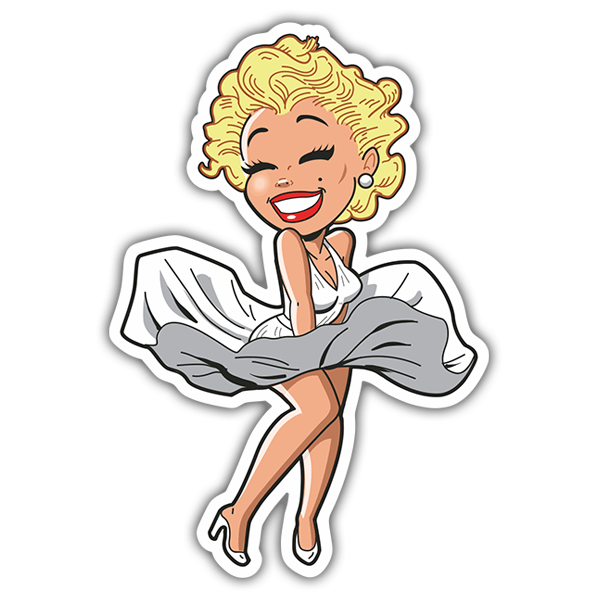 Pegatinas: Marilyn Monroe Cartoon