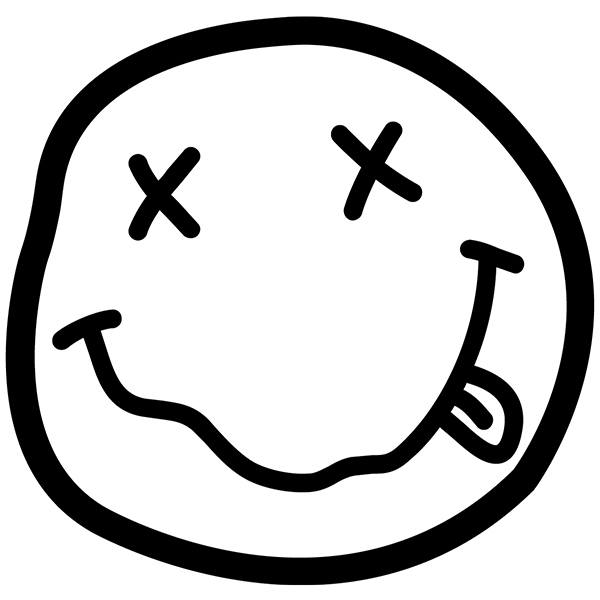 Pegatinas: Smiley Borracho de Nirvana