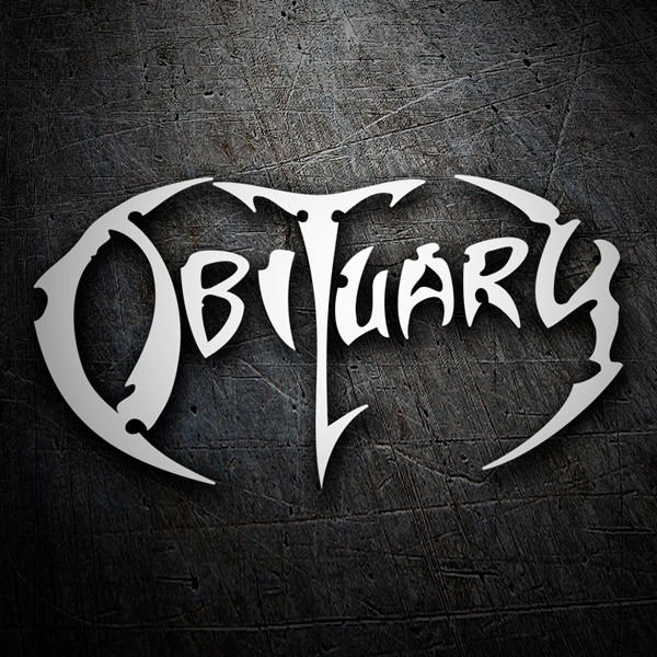 Pegatinas: OBITUARY con Tipograf&iacute;a G&oacute;tica