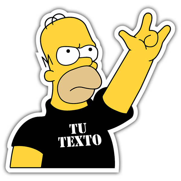 Pegatinas: Rock & Roll Homer Personalizado