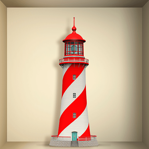Vinilos Decorativos: Nicho Faro Marítimo