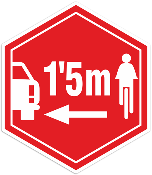 Pegatinas: Pegatina Respeta a los ciclistas