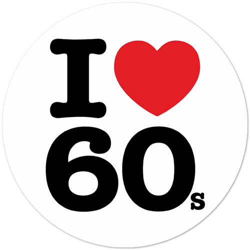 Pegatinas: I love 60s