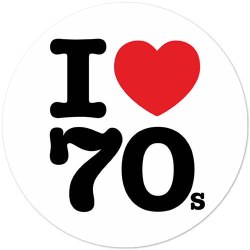 Pegatinas: I love 70s