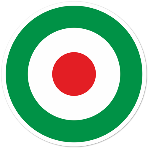 Pegatinas: Círculo bandera de Italia
