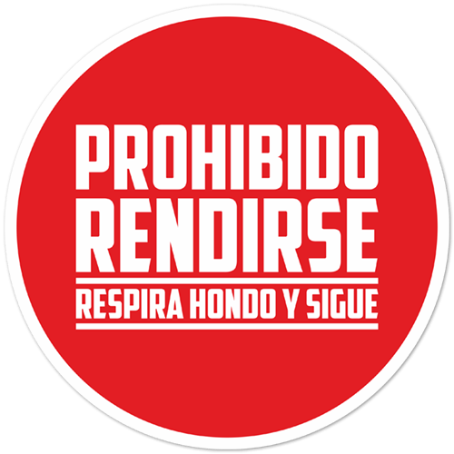Pegatinas: Pegatina Prohibido Rendirse
