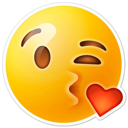 Pegatinas: Emoticono beso