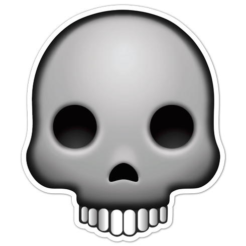 Pegatinas: Cráneo de calavera humano