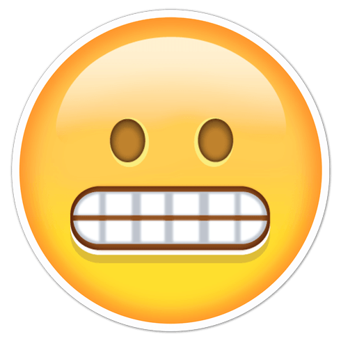 Pegatinas: Cara de rabia mostrando dientes