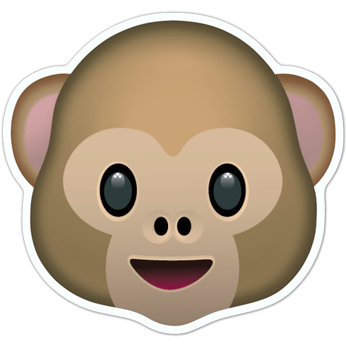 Pegatinas: Emoticono Cara de mono