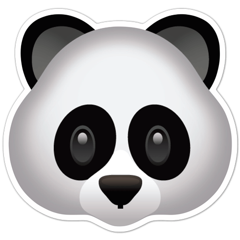 Pegatinas: Cara de oso panda