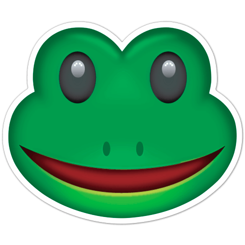 Pegatinas: Cara de rana
