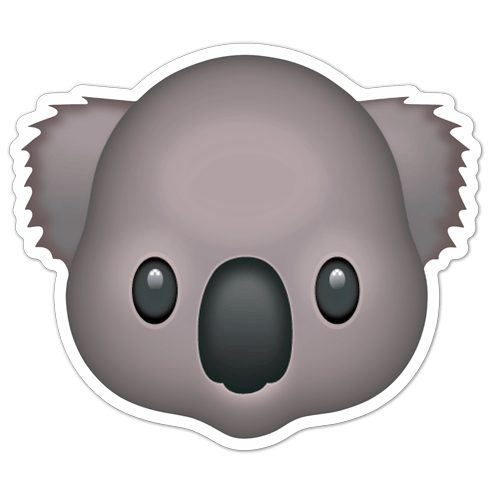 Pegatinas: Emoticono Cara de Koala