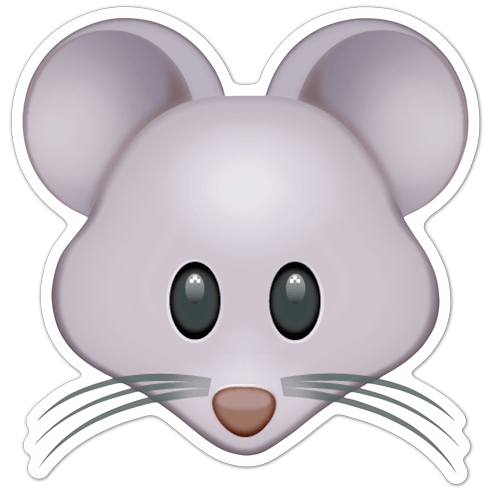 Pegatinas: Cara de ratón