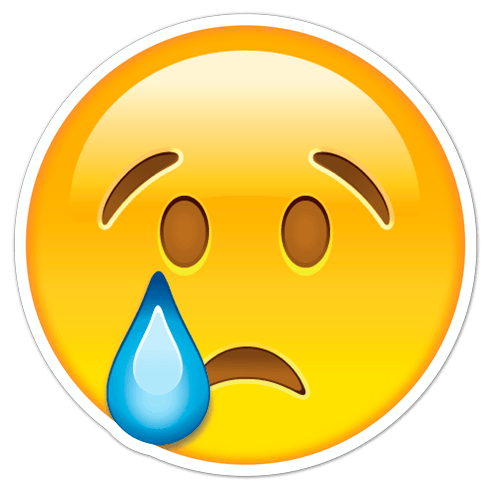 Pegatinas: Cara triste llorando
