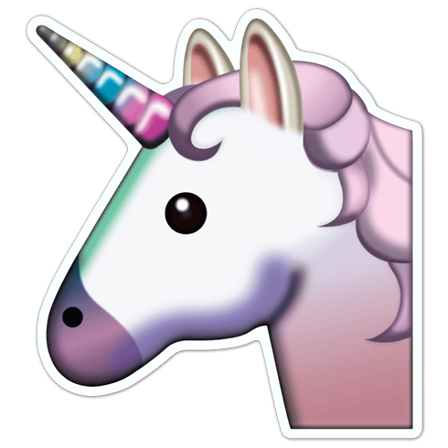 Pegatinas: Cara de unicornio