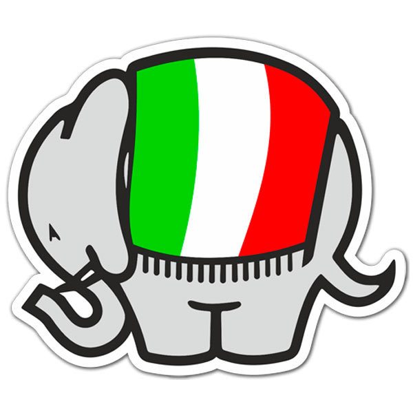 Pegatinas: Cagiva elefante bandera de Italia