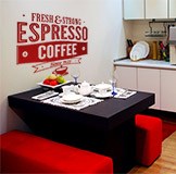 Vinilos Decorativos: Fresh & Strong Espresso Coffee 5