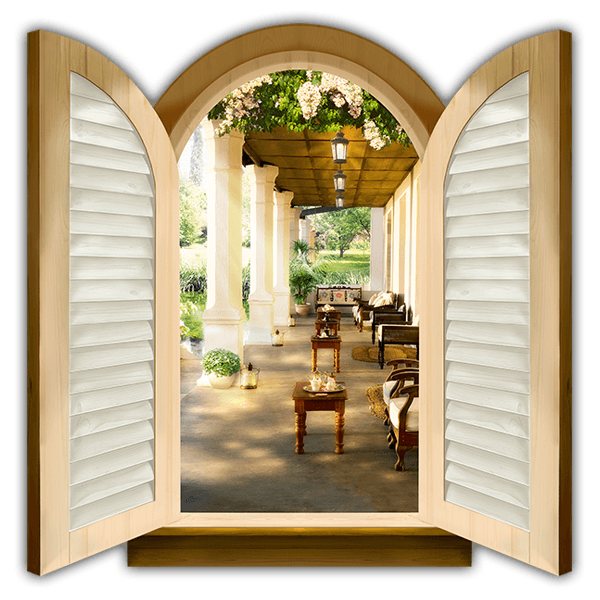 Vinilos Decorativos: Ventana porche clásico
