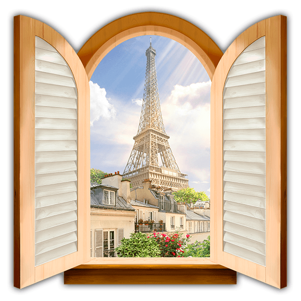 Vinilos Decorativos: Ventana Torre Eiffel