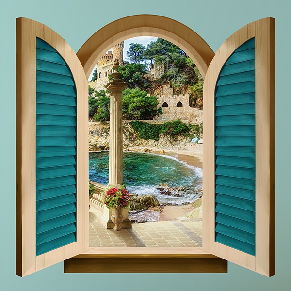 Vinilos Decorativos: Ventana mirador playa del castillo
