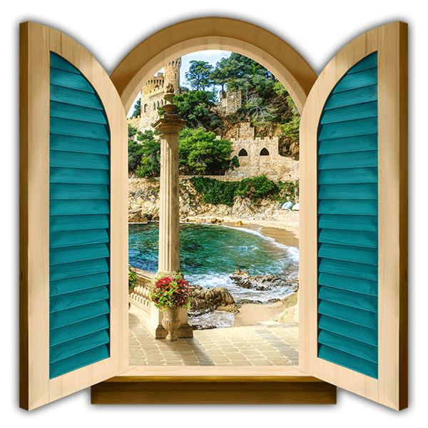 Vinilos Decorativos: Ventana mirador playa del castillo