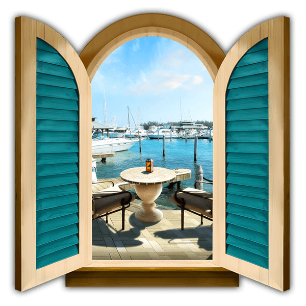 Vinilos Decorativos: Ventana Puerto deportivo