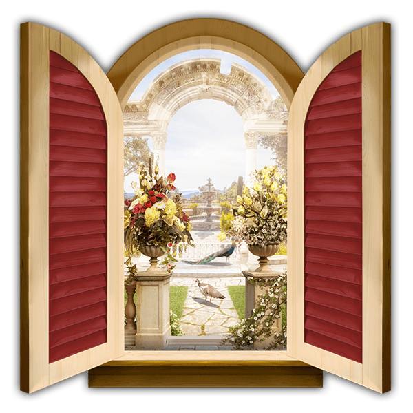 Vinilos Decorativos: Ventana arco romano