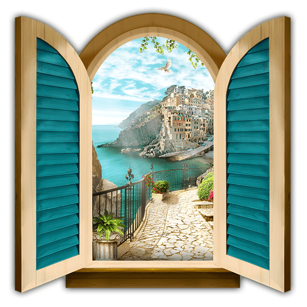 Vinilos Decorativos: Ventana Mar de Liguria