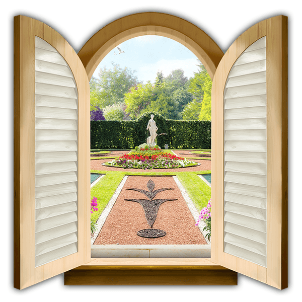 Vinilos Decorativos: Ventana jardín de palacio