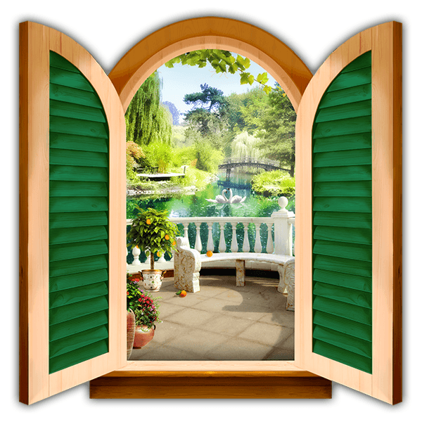 Vinilos Decorativos: Ventana al lago del amor